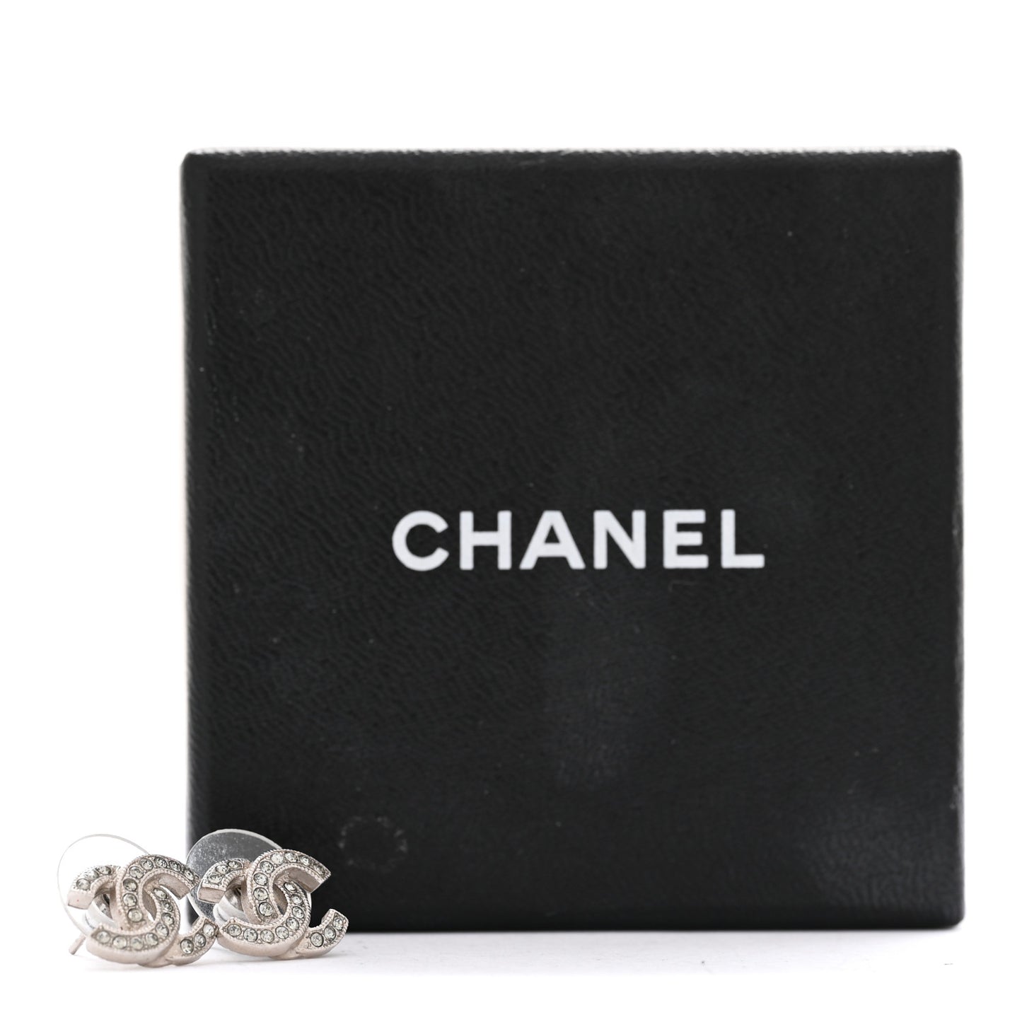 Crystal Mini CC Earrings Silver