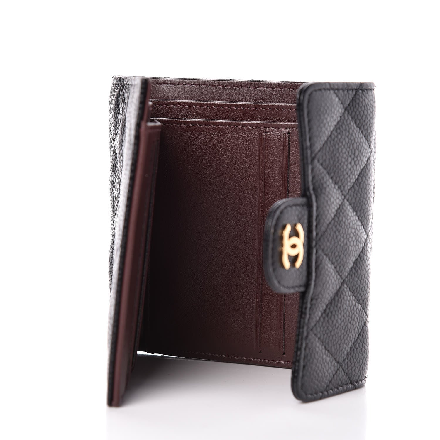 Chanel Caviar Quilted Compact Flap Wallet Black 5 of 8