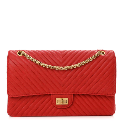Chanel Sheepskin Chevron Quilted 2.55 Reissue 226 Flap Red 1 of 14