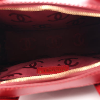 Chanel Calfskin Contrast Stitch Small Surpique Bowler Red 6 of 14