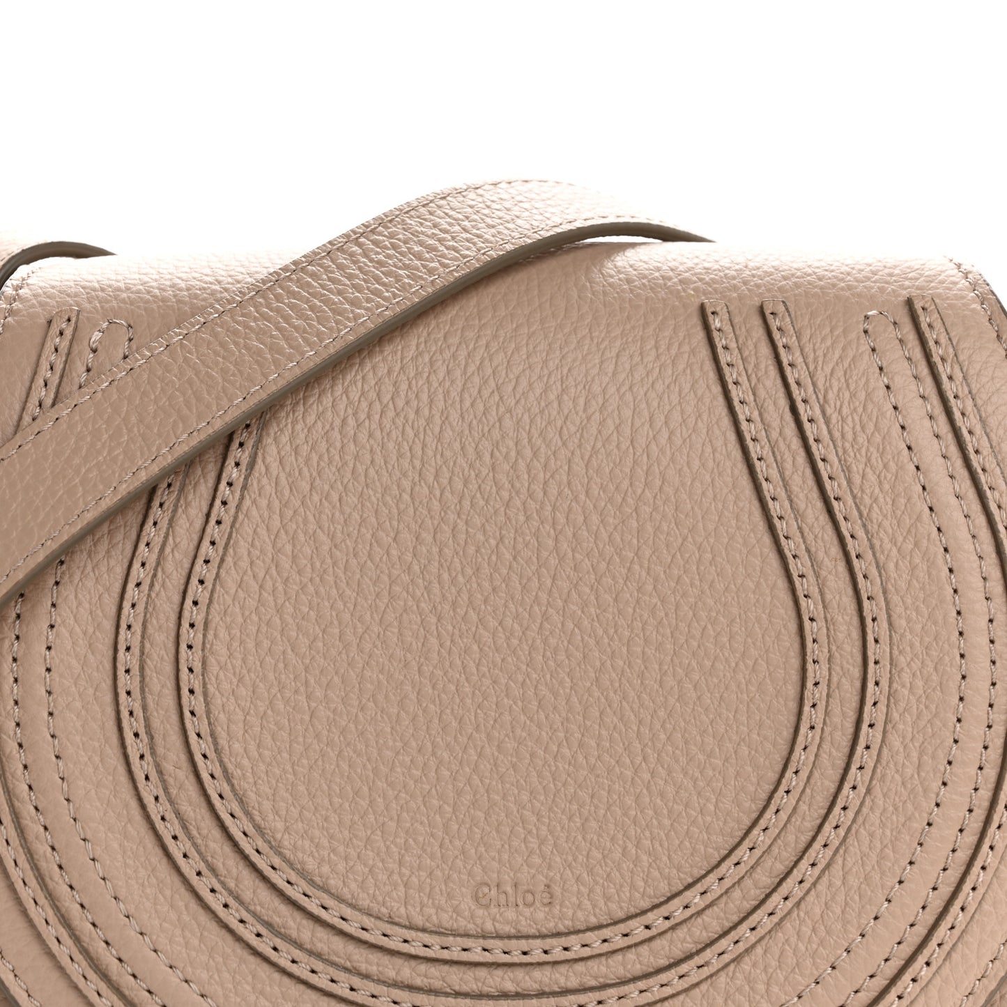 Calfskin Mini Marcie Round Crossbody Bag Blush Nude