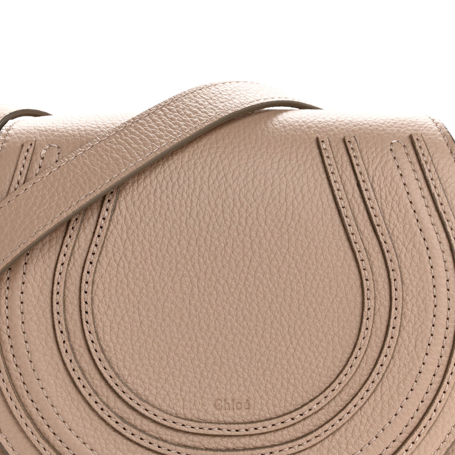 Chloe Calfskin Mini Marcie Round Crossbody Bag Blush Nude 9 of 11