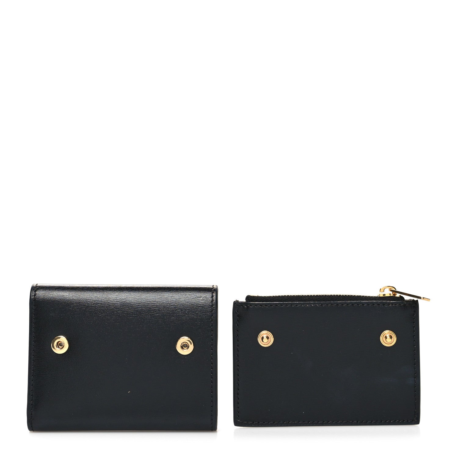 Celine Calfskin Compact Triomphe Wallet With Coin Purse Black 10 of 11