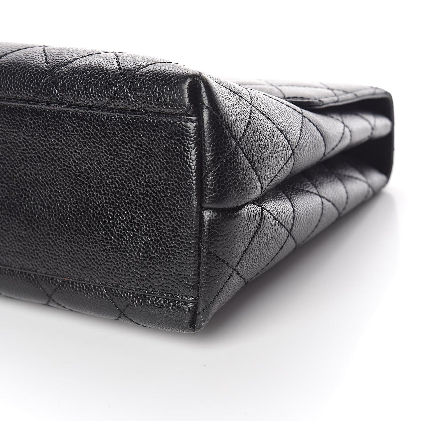 Caviar Quilted Jumbo Kelly Flap Black