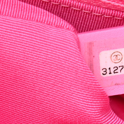 Chanel Denim Quilted Large Chanel 19 Flap Neon Pink 6 of 10