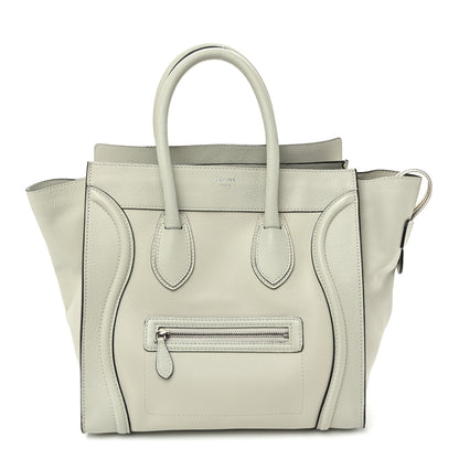 Celine Drummed Calfskin Mini Luggage Pebble Grey 1 of 12