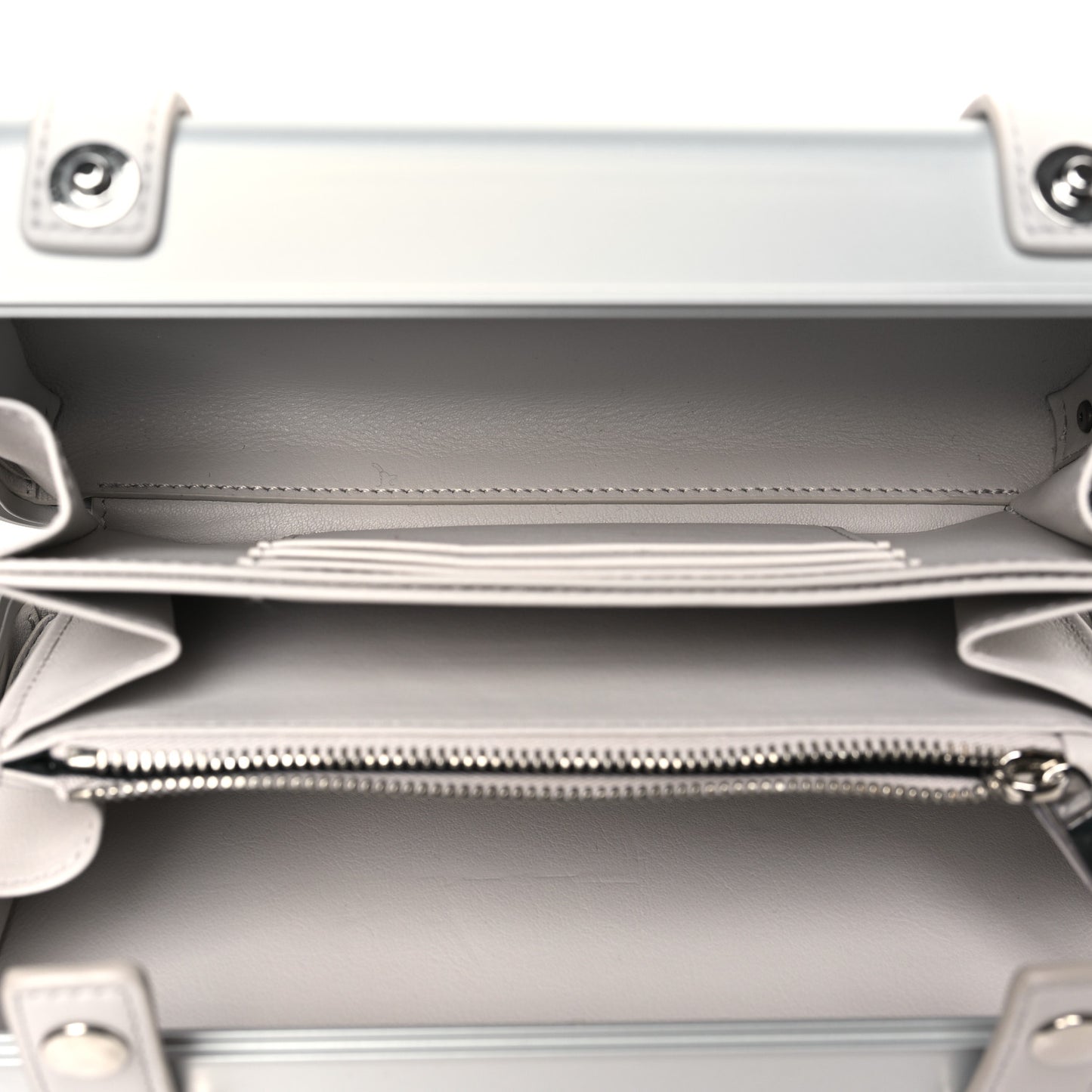 X RIMOWA Aluminum Personal Clutch On Strap Silver
