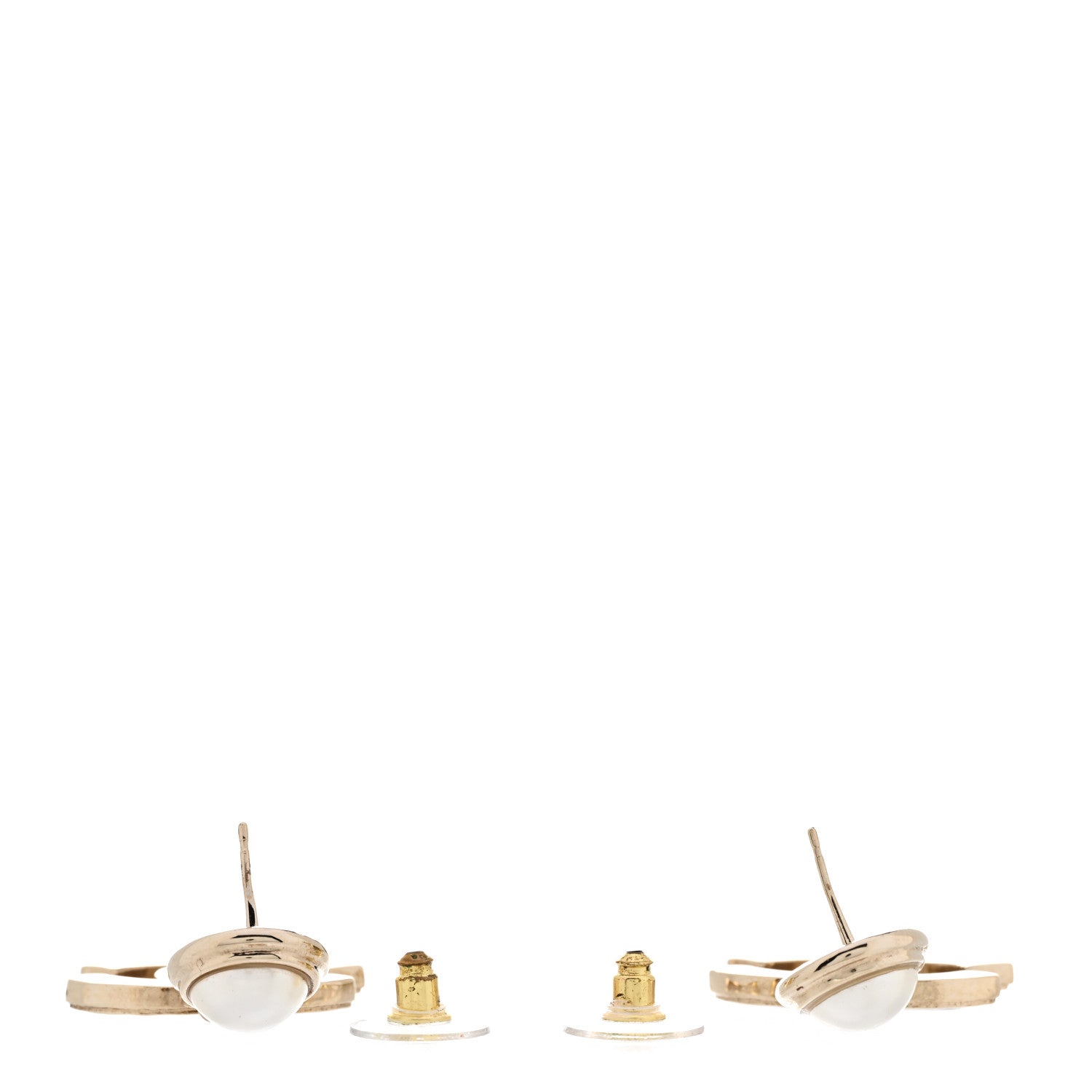 Chanel Pearl Enamel CC Drop Earrings Black 3 of 5