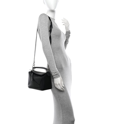 Loewe Calfskin Small Puzzle Bag Black 2 of 13