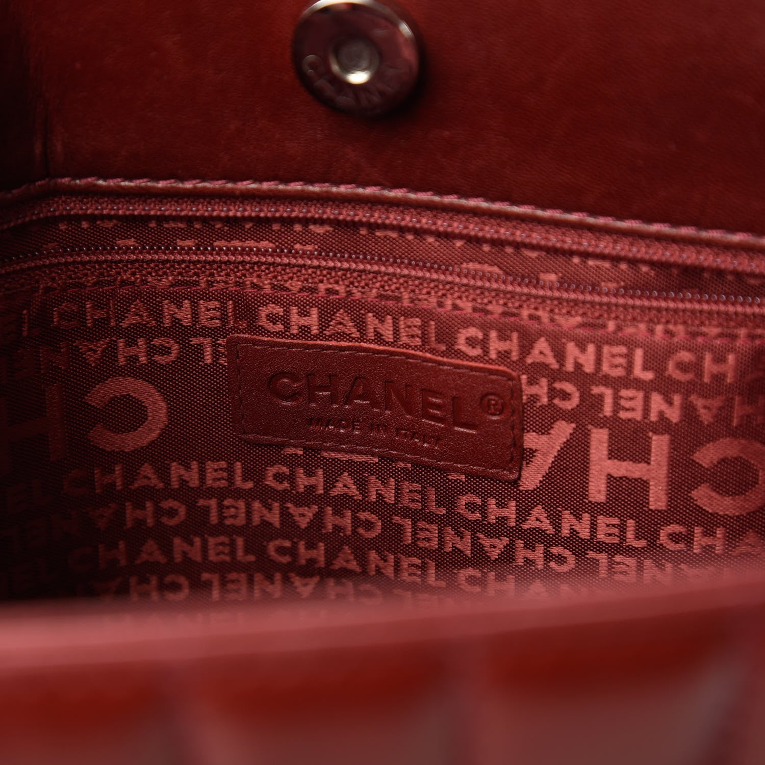 Chanel Lambskin Quilted Chocolate Bar Mademoiselle Shoulder Bag Red 8 of 10