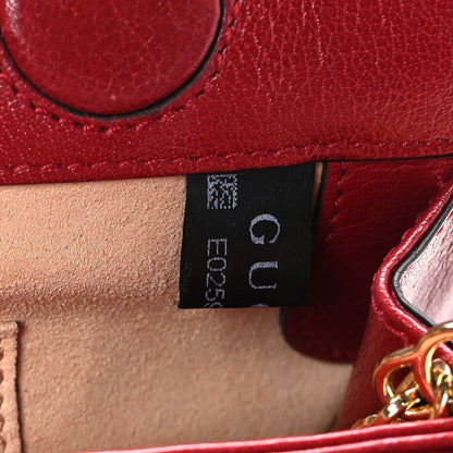 Gucci Suede Calfskin Web Small Ophidia Chain Shoulder Bag New Blue Romantic Cherry 8 of 11