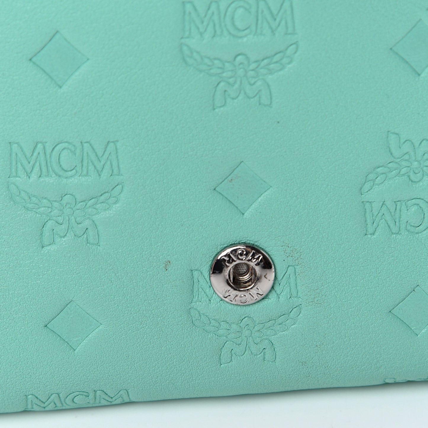 Calfskin Ottomar Monogram Tri-Fold Wallet Green