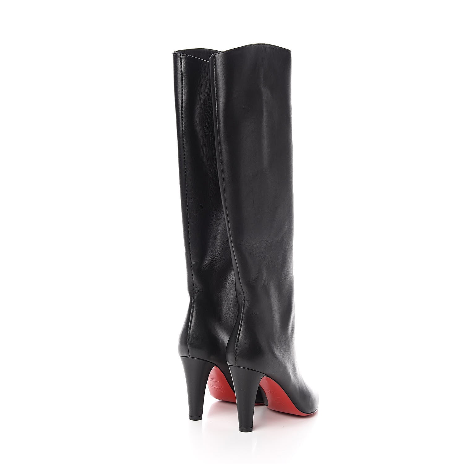 Christian Louboutin Calfskin Opera Marmara Botta 85 Tall Boots 38.5 Black 4 of 8