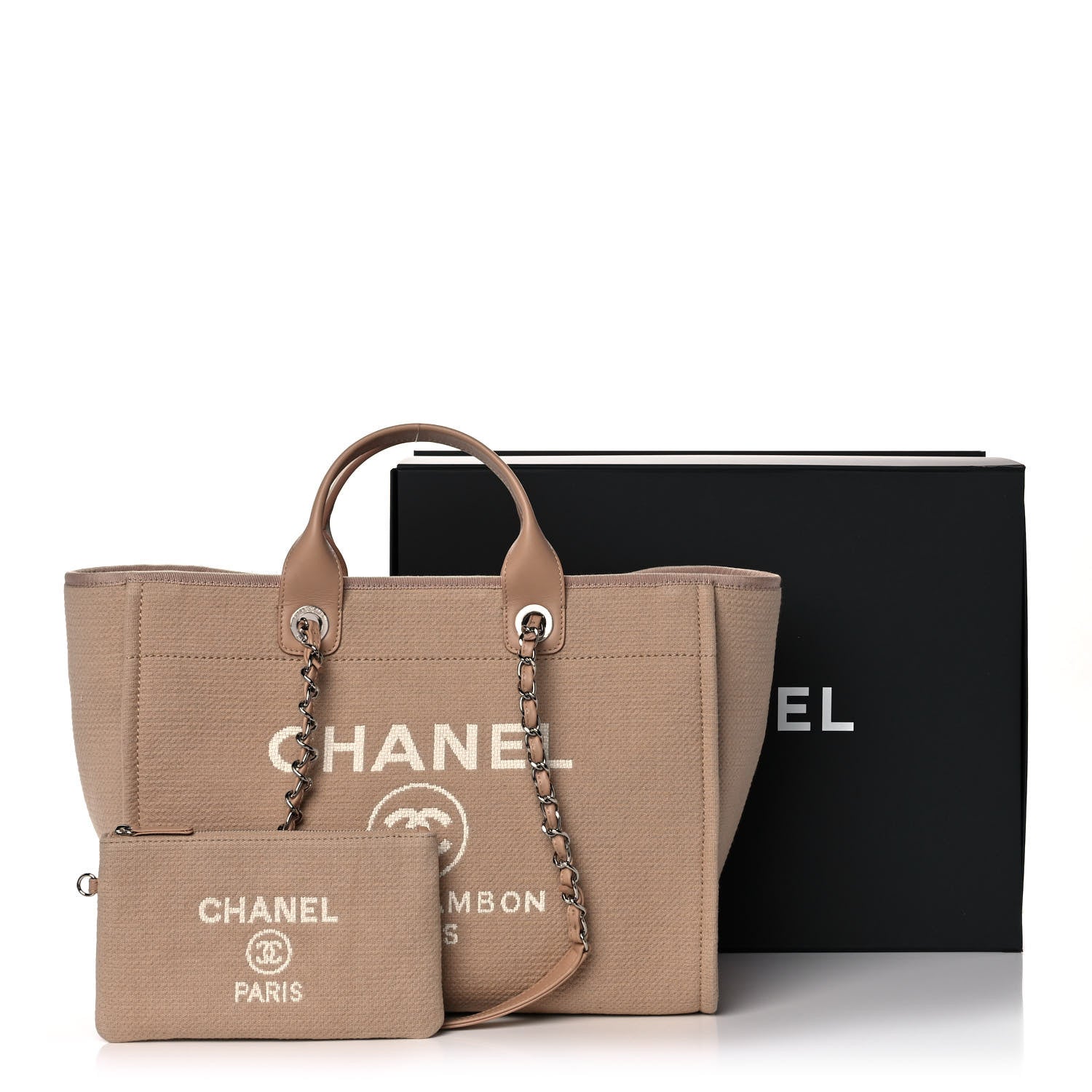 Chanel Mixed Fibers Medium Deauville Tote Beige 12 of 12