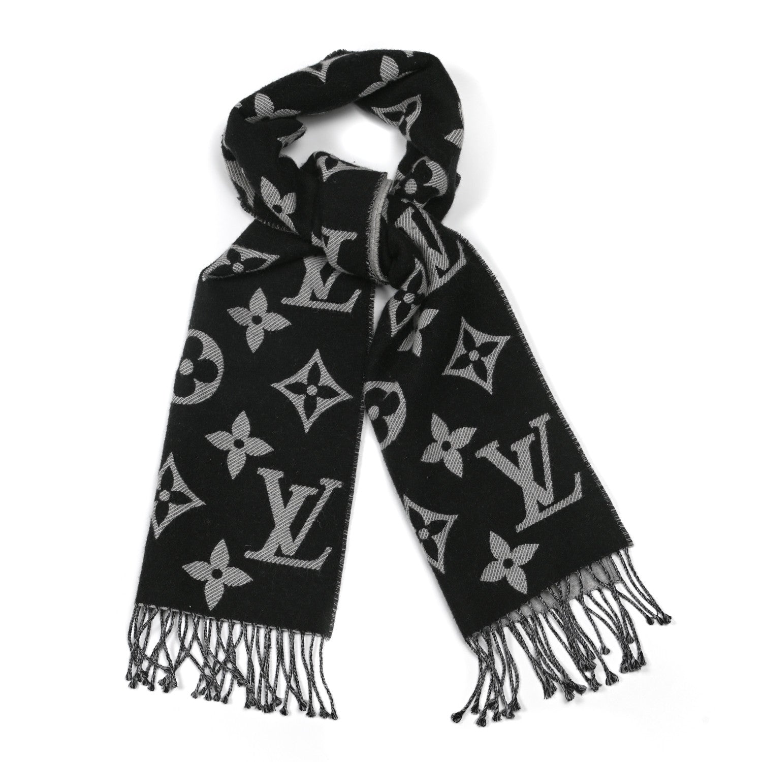 Louis Vuitton Wool Simply LV Scarf Black 1 of 4