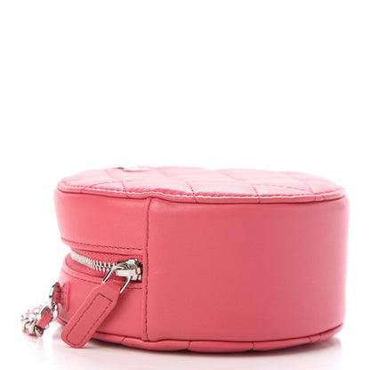 Chanel Lambskin Quilted Round Clutch With Chain Pink 3 of 8