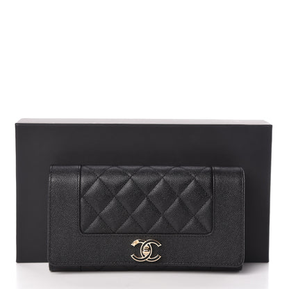Chanel Caviar Quilted Mademoiselle Vintage Flap Wallet Black 9 of 9