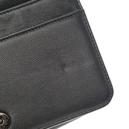 Chanel Caviar Quilted Boy Wallet On Chain WOC So Black 13 of 13
