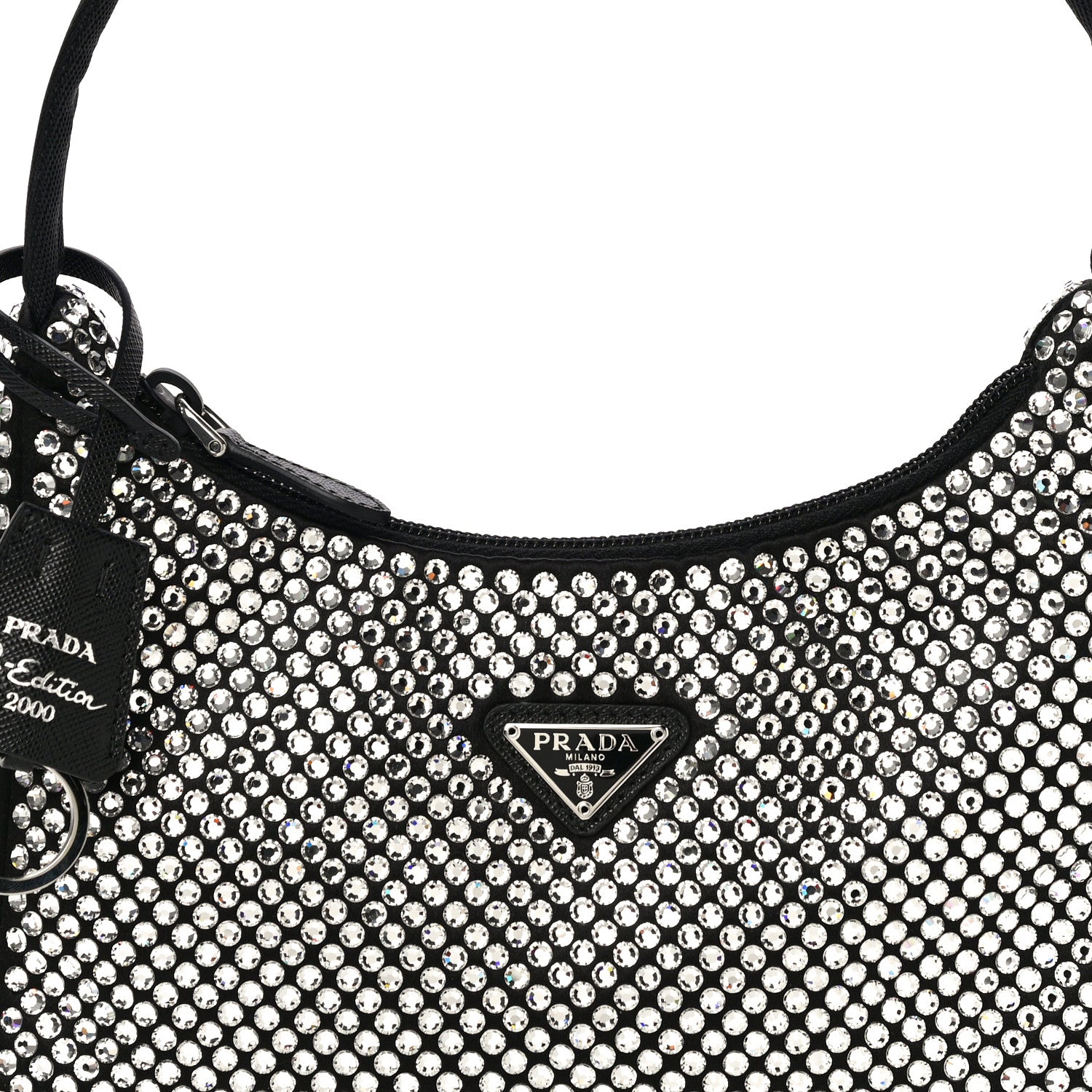 Prada Satin Crystal Mini Re-Edition 2000 Bag Cristal 8 of 11