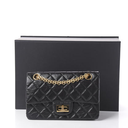 Chanel Aged Calfskin Quilted 2.55 Reissue Mini Flap Black 10 of 11