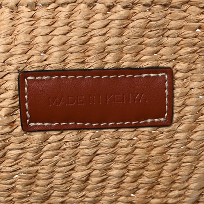 Chloe Raffia Calfskin Large Basket Tote Tan 6 of 8