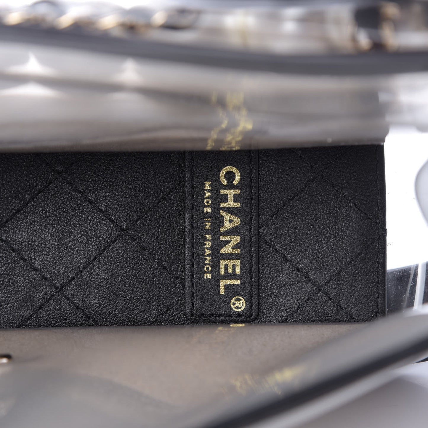 Lambskin PVC Sand By The Sea Flap With Pearl Strap Black