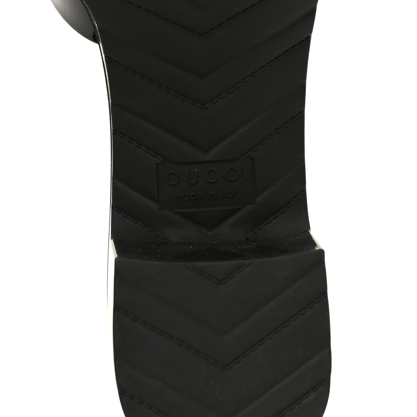 Rubber Gucci Logo Womens Platform 20/60mm Slide Sandals 38 Black