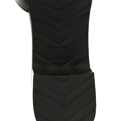 Gucci Rubber Gucci Logo Womens Platform 20/60mm Slide Sandals 38 Black 8 of 10