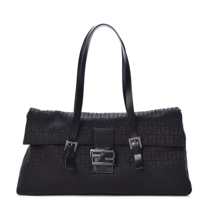 Fendi Zucchino Small Shoulder Bag Black 1 of 10