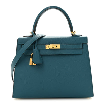 Hermes Epsom Kelly Sellier 25 Vert Bosphore 1 of 14