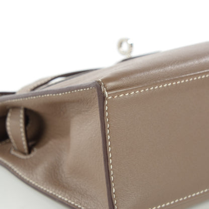 Hermes Swift Kelly Pochette Clutch Etoupe 16 of 18