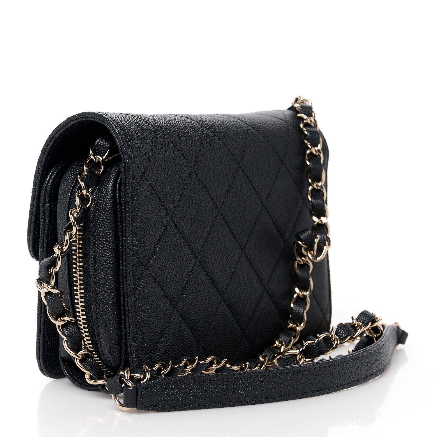 Chanel Caviar Quilted Like A Wallet Flap Black 3 of 12