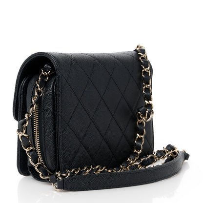 Chanel Caviar Quilted Like A Wallet Flap Black 3 of 12