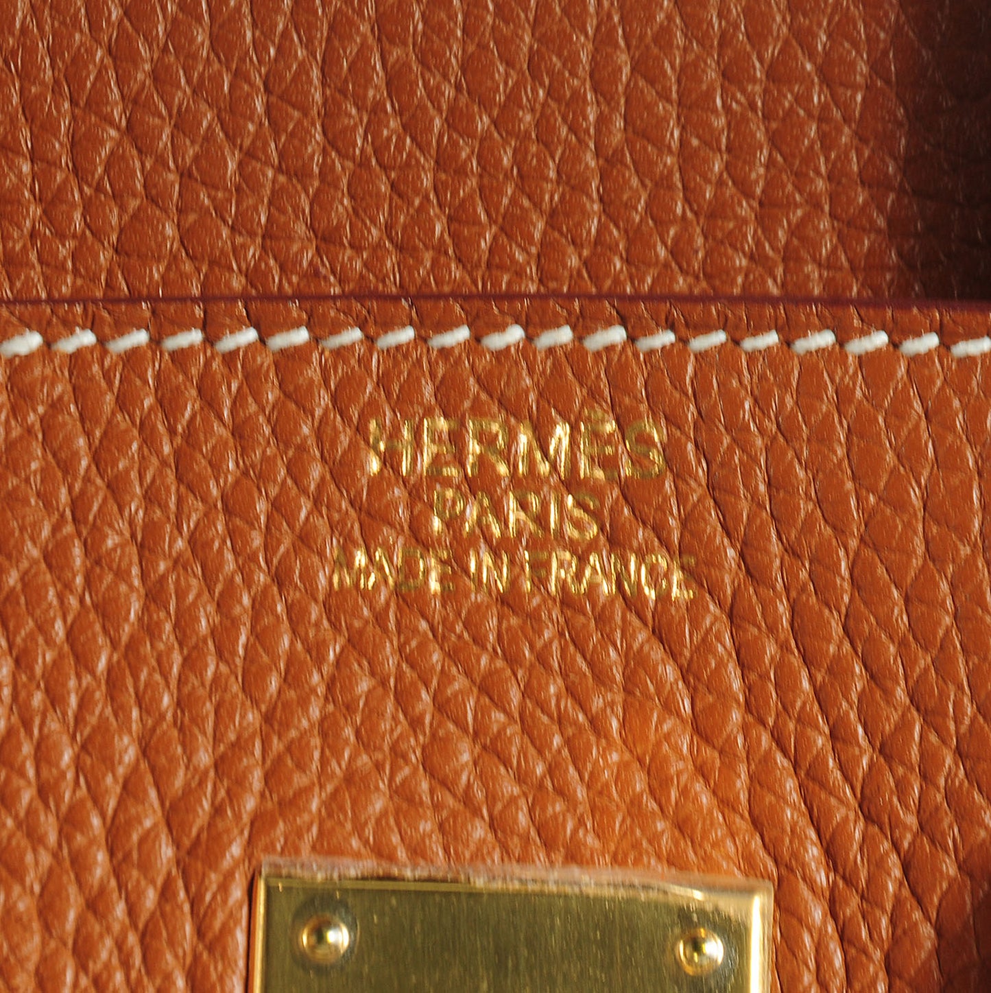 Taurillon Clemence Birkin 35 Gold