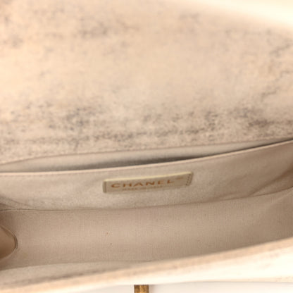 Chanel Iridescent Calfskin Quilted Medium Boy Flap Beige 6 of 10