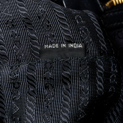 Prada Tessuto Nylon Soft Calf Shopping Tote Black 9 of 12