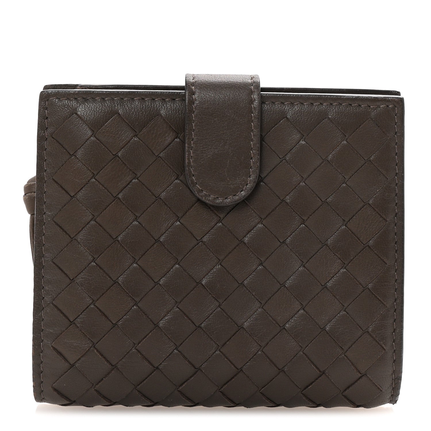 Bottega Veneta Nappa Intrecciato Bifold Zip Wallet Ebano 1 of 8
