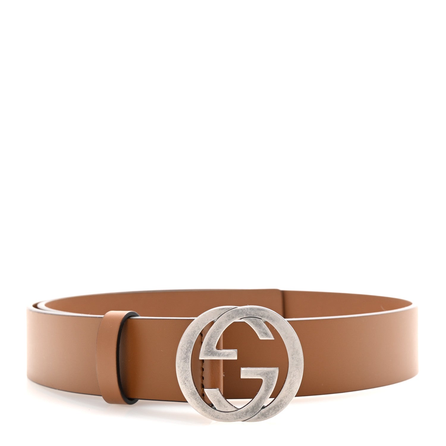 Gucci Selleria Calfskin Mens Interlocking G 37mm Belt 85 34 Cuir 1 of 5