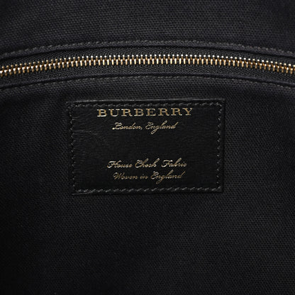 Burberry Derby Calfskin House Check Medium Welburn Tote Mahogany Red 6 of 12