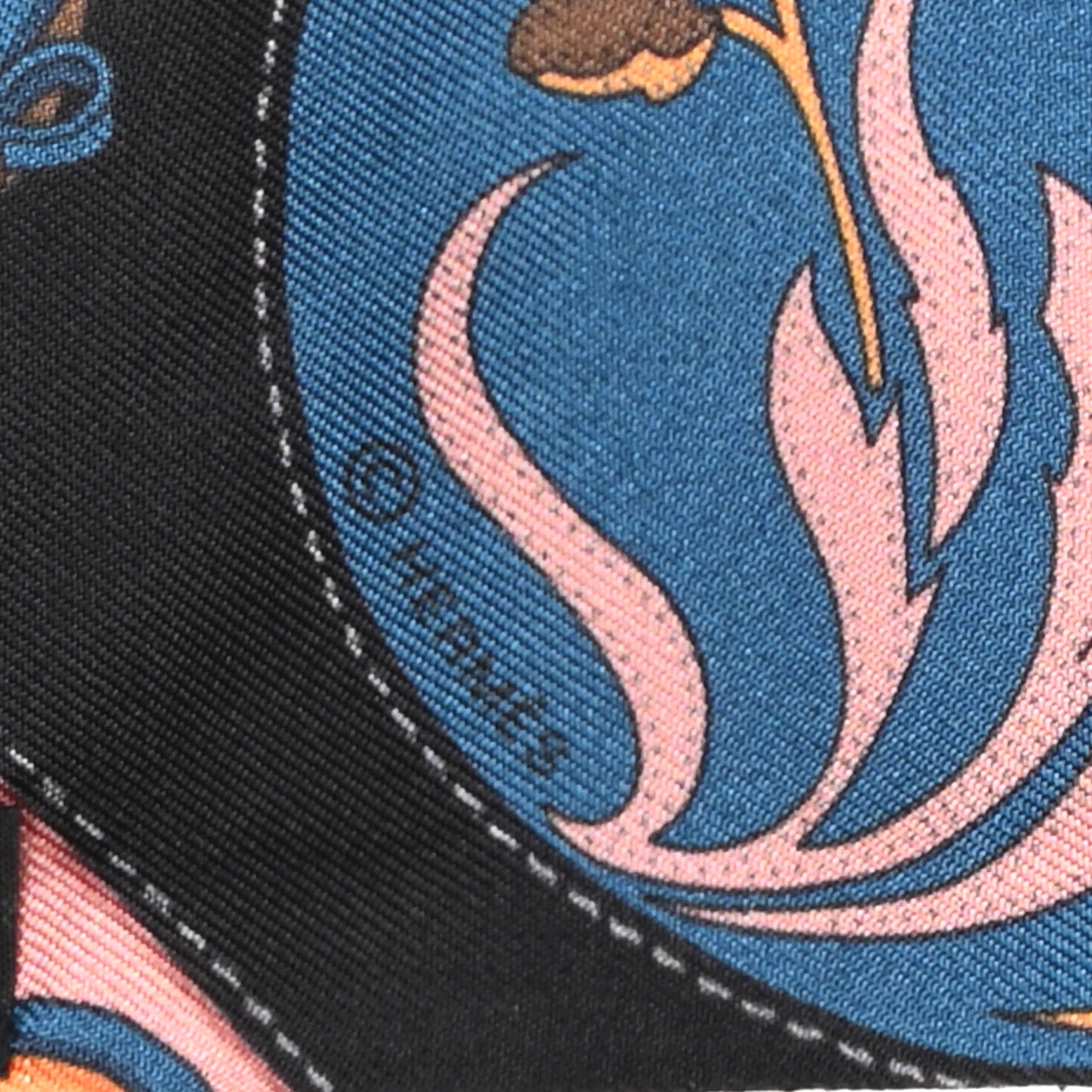 Hermes Silk Festival des Amazones Twilly Black Rouge Bleu 4 of 4