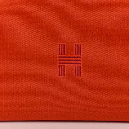 Hermes Canvas Small Bride-A-Brac Pouch Orange Burgundy 8 of 14