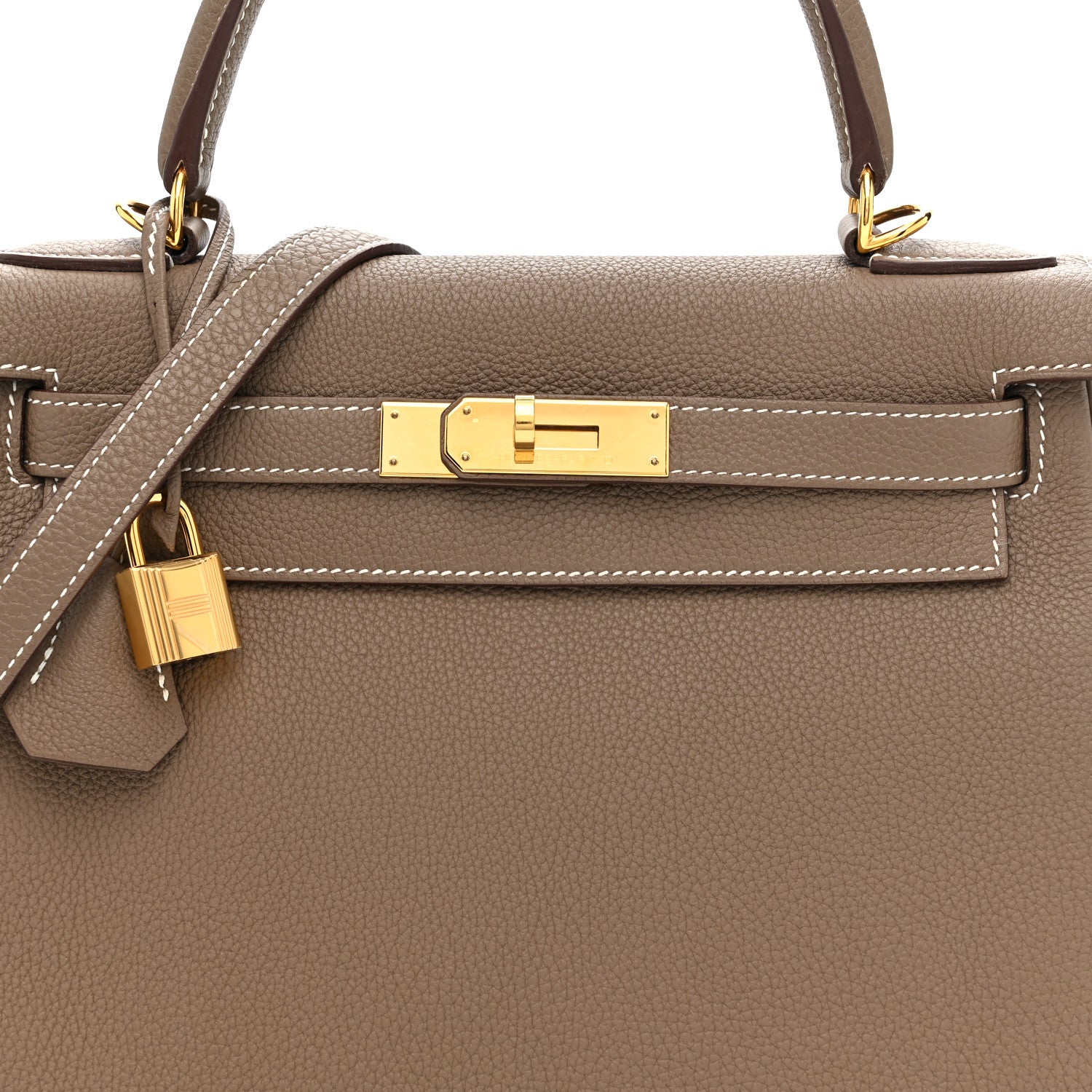 Hermes Togo Kelly Retourne 28 Etoupe 8 of 16