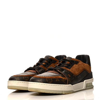 Louis Vuitton Calfskin Embossed Monogram Mens Sneakers 8 Koran Brown 3 of 7
