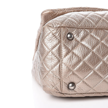 Chanel Metallic Calfskin Quilted XXL Travel Flap Bag Gold 8 of 9