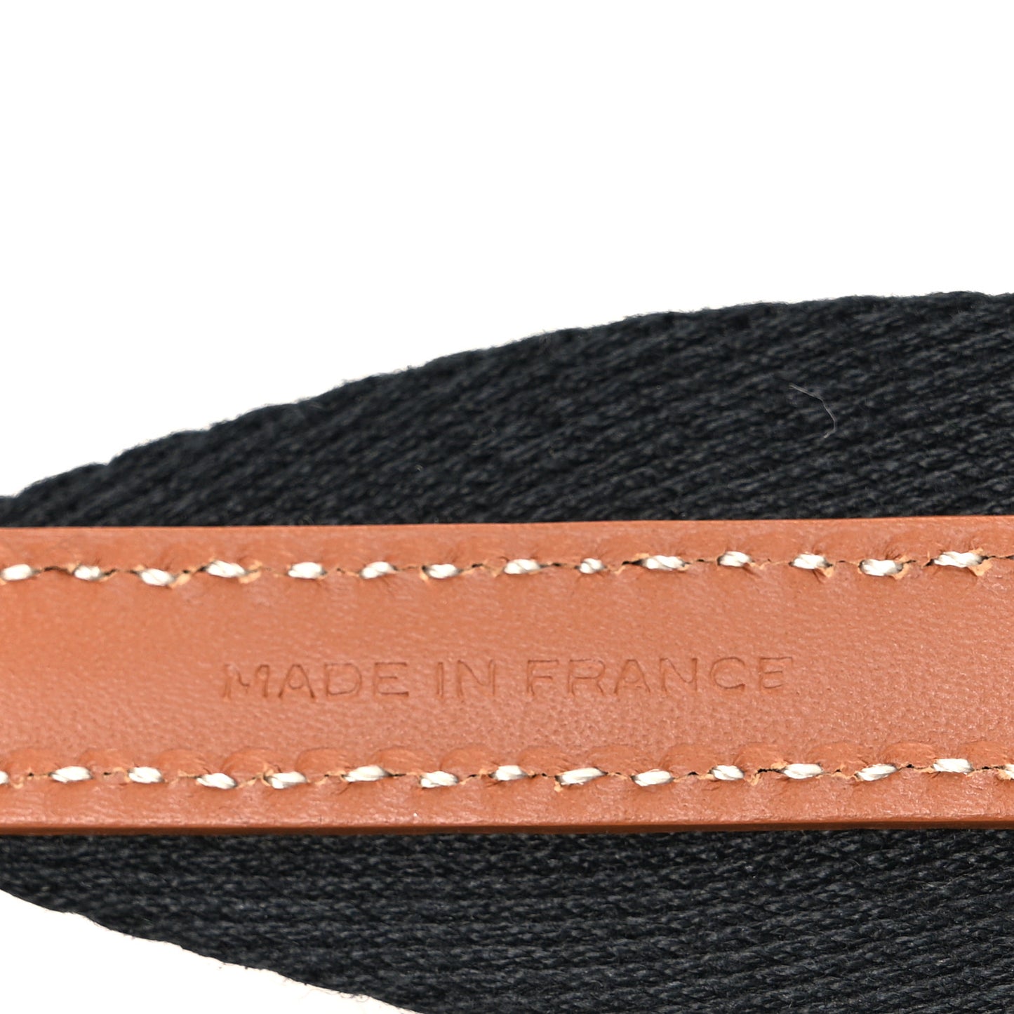 Canvas Calfskin Adjustable Shoulder Strap Black Gold