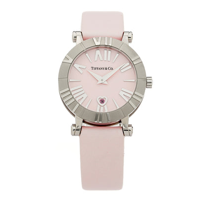 Tiffany Stainless Steel Satin 30mm Atlas Belt Quartz Watch Pink 1 of 4