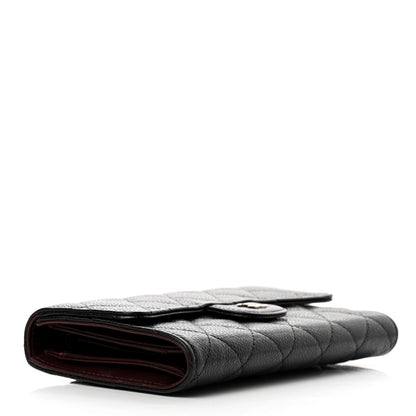 Chanel Caviar Quilted Medium Flap Wallet Black 4 of 7