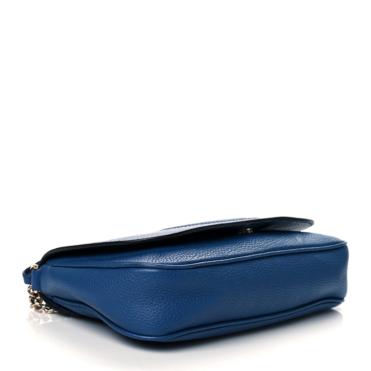 Gucci Pebbled Calfskin Medium Soho Flap Crossbody Caspian 4 of 14