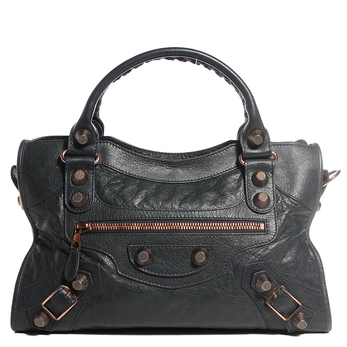 Agneau Giant 21 Rose Gold Hardware City Anthracite