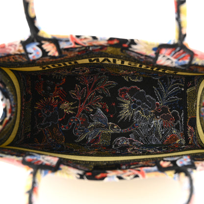 Christian Dior Canvas Zodiac Fantastico Embroidered Medium Book Tote Black Multicolor 5 of 13